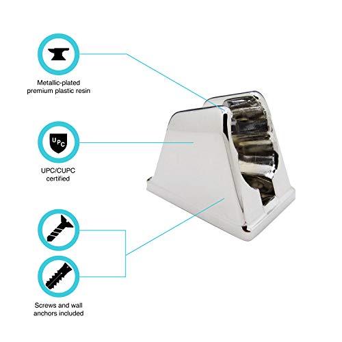 Dura Faucet DF-SA156-CP RV Handheld Shower Wand Bracket (Chrome) | RV handheld shower wand bracket for campers, trailers, and motorhomes. Chrome finish. - color: Chrome Polished