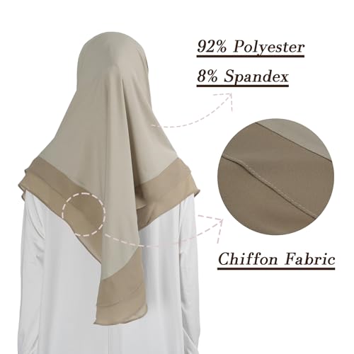 Hijab for Women Muslim Patterned Headscarf Arabian Headscarf Islamic Khimar Prayer Cloth Hijab Scarf for Women - color: Green