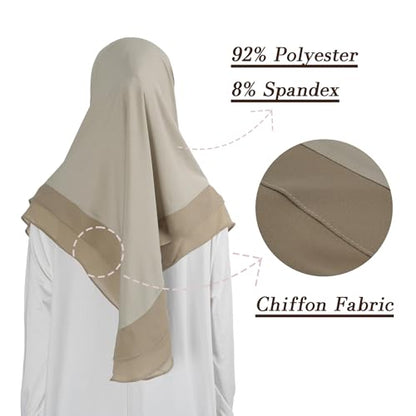 Hijab for Women Muslim Patterned Headscarf Arabian Headscarf Islamic Khimar Prayer Cloth Hijab Scarf for Women - color: Green