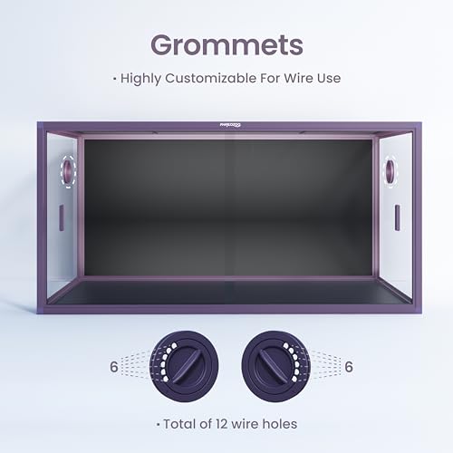 120 Gallon Reptile Tank for Bearded Dragon, Snake, Adult Reptile | Optimal Ventilation & Light Penetration by Rust Proof Mesh Top, Easy Assembly within 6 Steps with Clear Instruction - color: Royal Purple, size: 120 Gallon