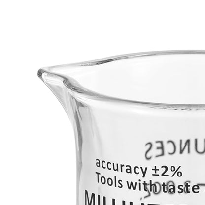 Ackers 3oz/90ml Glass Measuring Cup – Shot Glass with Double Scale-Ounce,Ml Markings for Kitchen & Bar(Pack of 2) - color: Red and Black