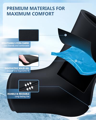 Ankle Foot Ice Pack Wrap for Injuries, Reusable Gel Ice Pack for Hot and Cold Therapies, Flexible Cold Pack for Achilles Tendonitis,Plantar Fasciitis,Swelling,Sprained,Post-Surgery Recovery Black - size: Lx2, style: Original