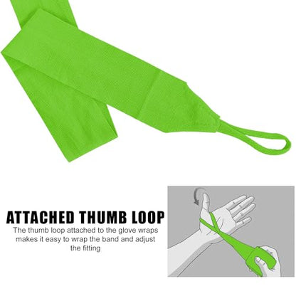 FARABI Kids Boxing Hand Wraps 100 Inches Long Junior Hand Wraps Boxing Hand Wraps Muay Thai Hand Wraps MMA Boxing Hand Wraps Men Boxing Hand Wraps Kids Boxing Hand Wraps Inner Gloves - color: Neon Green