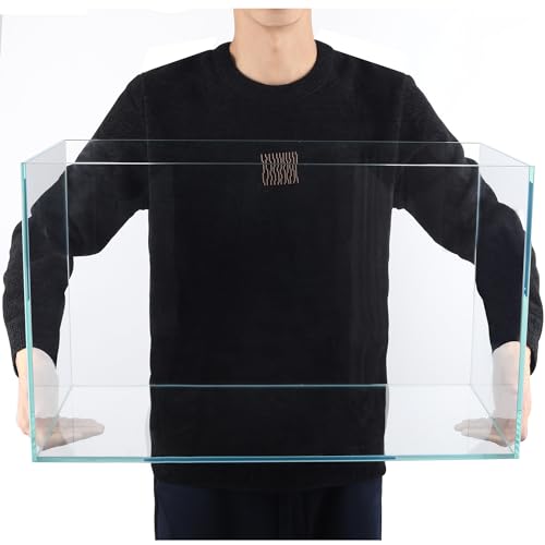 Ultra Clear Rimless Low Iron Glass Aquarium Tank (W23.62×D11.81×H14.17 inch(60x30x36cm)) 6mm Thickness Include Black Leveling Mat - size: W23.62 × D11.81 × H14.17 inch