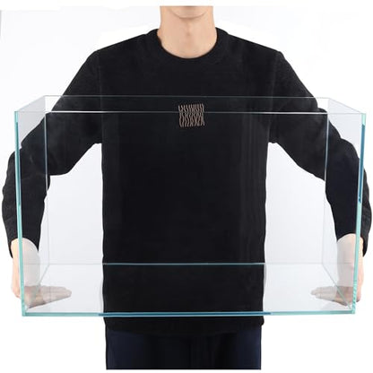 Ultra Clear Rimless Low Iron Glass Aquarium Tank (W23.62×D11.81×H14.17 inch(60x30x36cm)) 6mm Thickness Include Black Leveling Mat - size: W23.62 × D11.81 × H14.17 inch