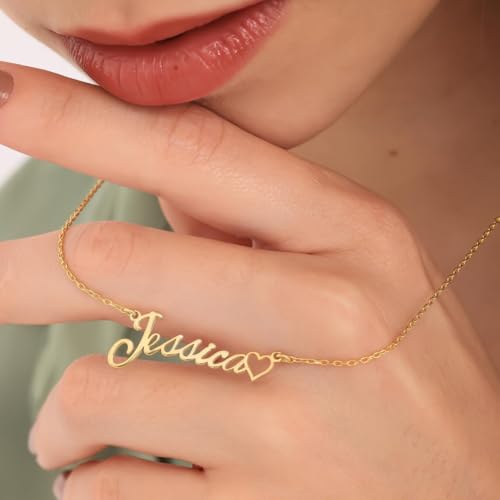 DayOfShe Custom Name Necklace for Women Gifts, 18K Gold Plated Layered Names Necklace Personalized Gifts for Birthday - color: Style 7
