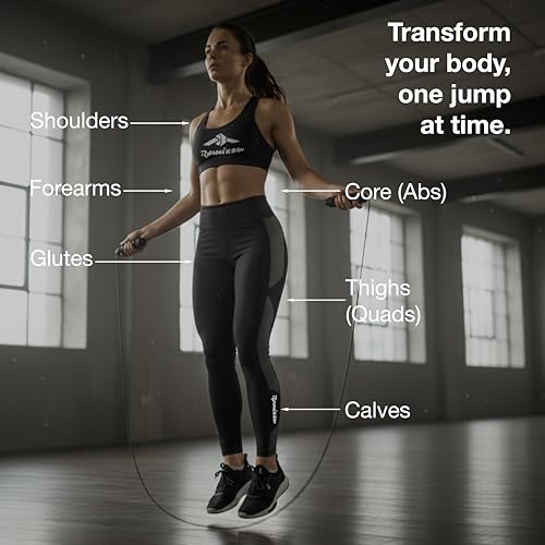 Jump Rope – Adjustable Speed Rope with Ball Bearings & Ergonomic Foam Handles | Includes 2 Towels & Carry Bag | Boxing CrossFit MMA Cardio & Home Workout - color: Red