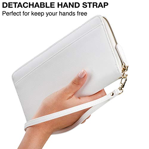 Travel Document Organizer - RFID Passport Wallet Case Family Holder Id Wristlet - color: Family White