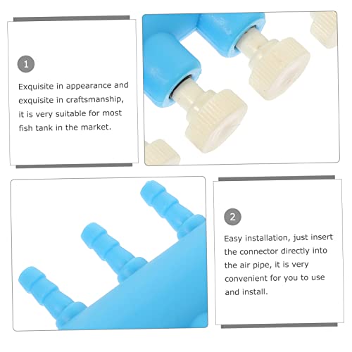 Generic Fish Tank Regulator Valve Fish Tank Accessories Clamp Electric Inflatables Fish Tanks Feature Pool Oxygen Pump Diverter Aquarium Mesh Lid Kit Control Pipe Abs Blue
