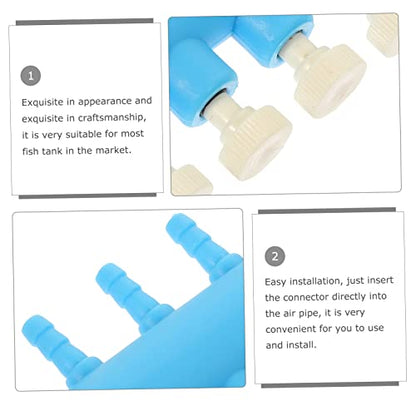 Generic Fish Tank Regulator Valve Fish Tank Accessories Clamp Electric Inflatables Fish Tanks Feature Pool Oxygen Pump Diverter Aquarium Mesh Lid Kit Control Pipe Abs Blue