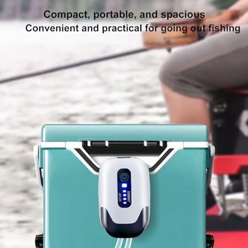 Oxygen Air Pump USB Rechargeable Battery Powered Oxygen Pump 70 Hours Work | Quiet Oxygen Pump for Aquarium, Outdoor Fishing, Aquatic Transport, Aquatic Market