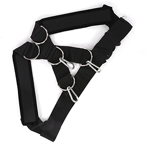 Weight Bearing Shoulder Strap Pulling Sled Harness Vest for Speed Agility Training - color: Black