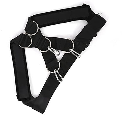 Weight Bearing Shoulder Strap Pulling Sled Harness Vest for Speed Agility Training - color: Black
