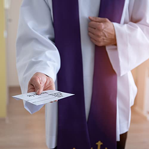 Eaasty 200 Pieces Church Offering Envelopes My Offering Bill Size Envelope Church Tithe Envelopes for Donations, Religious Occasions(Offering Style) - style: Offering Style