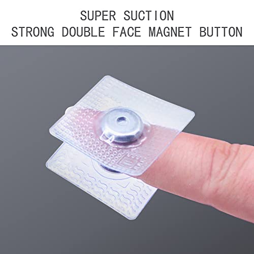 SEMINI Hidden Sew Magnetic Snap Invisible Hidden Sew in PVC Hidden Purse Closure for Fastener Handbag Cloth Clasp DIY Craft Sewing Tools (11mm) - size: 11mm,circular