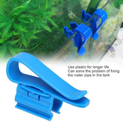 5Pcs Aquarium Water Pipe Clips Leak-Proof Design Adjustable 8-16mm Hose Holder for Fish Tank Water Change Tools(Blue) - color: Blue