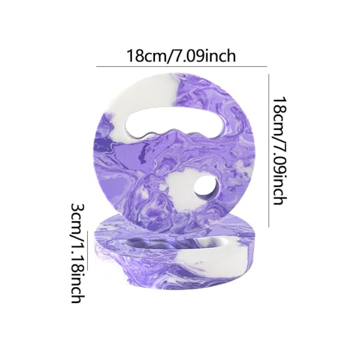 Menolana Water Exercise Discs Pool Resistance, Swim Discs Lightweight Buoyancy EVA Foam Aerobic Equipment for Water Workout Beach Pool - color: Purple White
