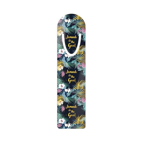 Bookmark, Islamic Reading Gift, Jannah is The Goal Muslim Book Lover Accessory, Graduation Gift Floral Design, Muslim Teacher