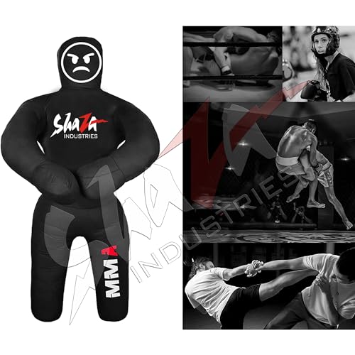 Shaza Grappling Kids Dummy for Fitness & Training, Pose, Strike & Throw Wrestling Dummy for 100cm. Punching Dummy for MMA, Jiu-Jitsu, Judo, Karate & Wrestling Practice & Sparring - color: Red
