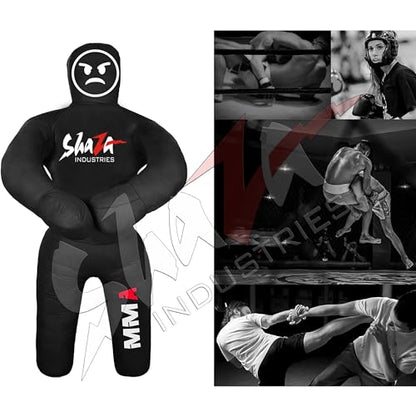 Shaza Grappling Kids Dummy for Fitness & Training, Pose, Strike & Throw Wrestling Dummy for 100cm. Punching Dummy for MMA, Jiu-Jitsu, Judo, Karate & Wrestling Practice & Sparring - color: Red