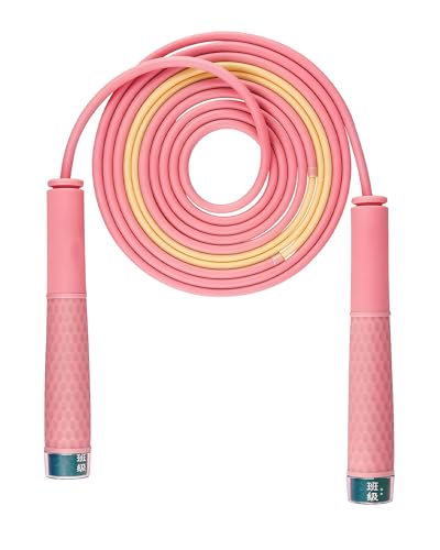YUEDONG Dual Ball Bearing Speed Jump Rope – Self-Locking Adjustable Length for Kids & Adults, Non-Slip Ergonomic Handle for Double Unders, Cardio, HIIT & Home Workout - color: PINK