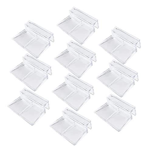 Toddmomy 10pcs Acrylic Aquarium Support Bracket Fish Tank Cover Holder for Prevents Fish from Jumping Out Easy to Use Acrylic Racks