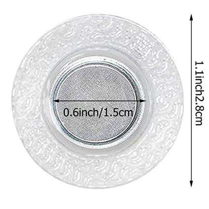 8Sets Hidden Magnetic Snap,Invisible Magnets Sew in PVC for Thin Fabrics - style: PVC-Round