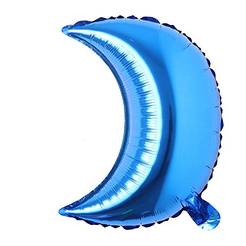 18 inch moon Eid Al-Fitr holiday aluminum foil helium balloons birthday holiday party supplies wedding layout decoration (18 inch Moon Blue) - color: 18 Inch Moon Blue