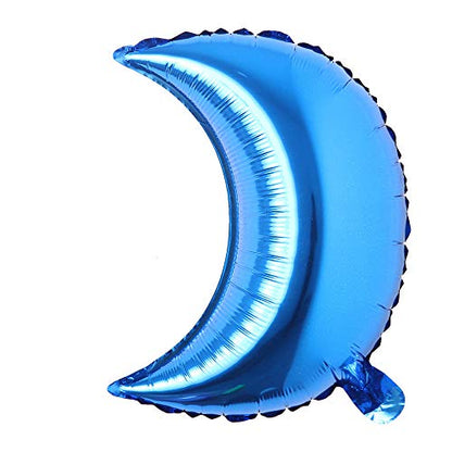 18 inch moon Eid Al-Fitr holiday aluminum foil helium balloons birthday holiday party supplies wedding layout decoration (18 inch Moon Blue) - color: 18 Inch Moon Blue