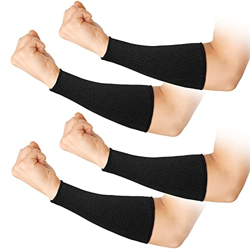 Geyoga 2 Pairs Cut Resistant Sleeve Arm Protection Level 5 Protection Safety Protective Sleeves Arm Protectors for Men Women(9.45 x 4.72 Inches,Black) - color: Black, size: 9.45 x 4.72 Inches