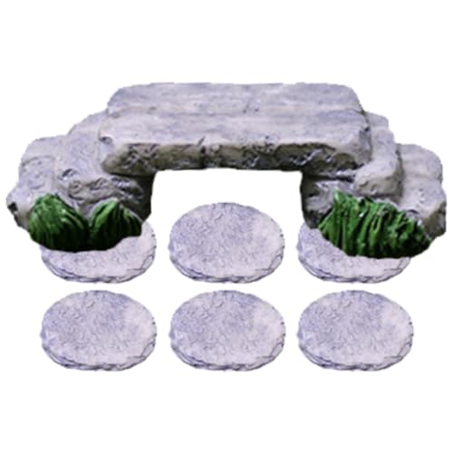 POPETPOP Resin Miniature Bridge Model for Bonsai Landscape Decor | Creative Styling, Unique and Adorable, Garden Placement, DIY Creations, Weather-Resistant Finish