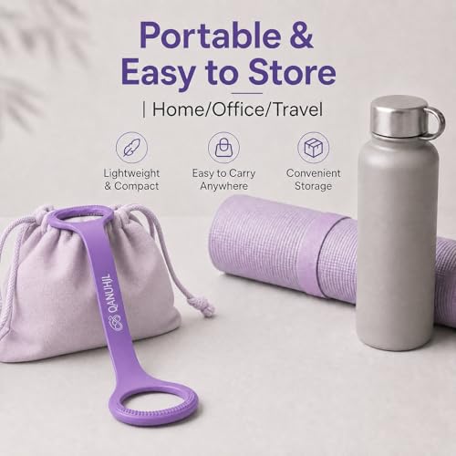 Figure 8 Resistance Bands with Handles for Women and Men, 2pc | Silicone Soft Grips, Non-slip Function, Arm Workout, Yoga Pilates Back Leg Exercise