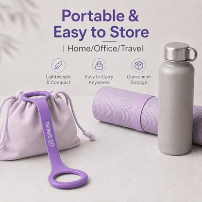 Figure 8 Resistance Bands with Handles for Women and Men, 2pc | Silicone Soft Grips, Non-slip Function, Arm Workout, Yoga Pilates Back Leg Exercise