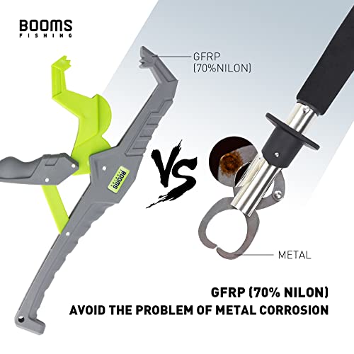 Booms Fishing G05 Lip Gripper Saltwater, 9.4" Plastic Catfish Grippers Pliers, Grabber Tool With Lanyard, Grips for Kayak Fishing Accessories, Great Holder for Caught Fish