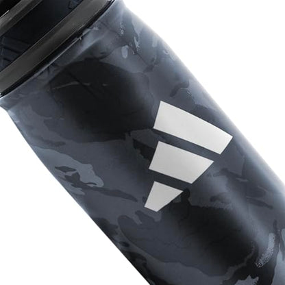 adidas Stainless Steel Metal Water Bottle 20 oz (600 mL) Screw Cap - color: Night Grey/Grey Four/Grey Six