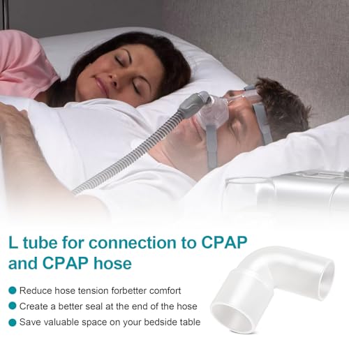 CPAP Elbow Connector, Tubing Elbow Compatible with ResMed AirSense 10, AirCurve 10, and AirStart 10, Resmed 11, 90 Degree Elbow CPAP Hose Adapter Replacement for ResMed 37394, 2 Pack