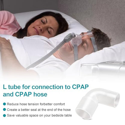 CPAP Elbow Connector, Tubing Elbow Compatible with ResMed AirSense 10, AirCurve 10, and AirStart 10, Resmed 11, 90 Degree Elbow CPAP Hose Adapter Replacement for ResMed 37394, 2 Pack