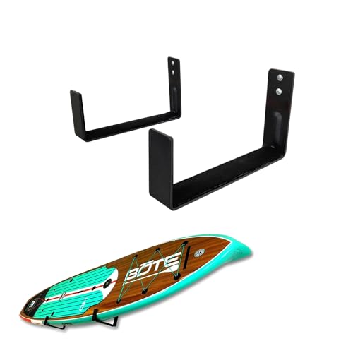 StoreYourBoard Naked Paddle Board Rack, Wall Mount for Paddleboard Storage, Stand Up Paddle Board Rack for Garage or Home, Sup Storage Rack, 50 Lb Capacity