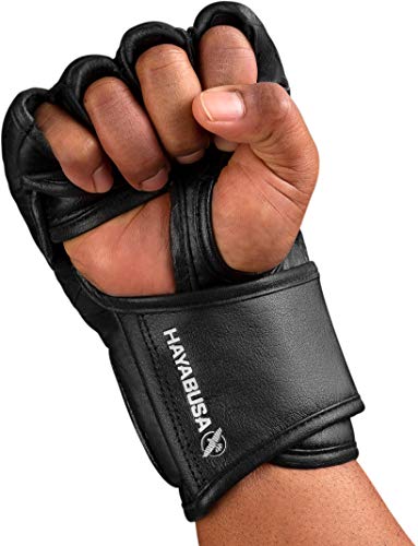 Hayabusa T3 4oz Pro Style MMA Gloves for Men and Women - color: Black, size: Small