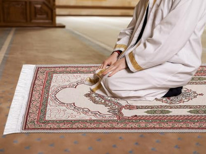 Anlising Prayer Mat Islamic With Elegant Design Bags - Muslim Rug for Ramadan - Great Gift for Family, Lover and Friends
