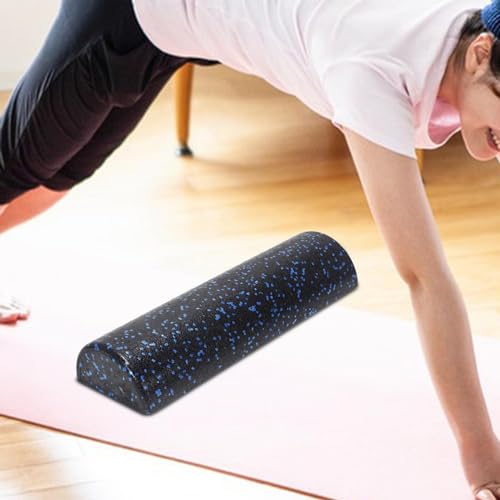 Half Round Foam Roller Neck Gym 18inch Length Muscle Roller Half Roller Foam, Massage Column Roller, Exercise Foam Roller for Yoga, Pilates & Stretching