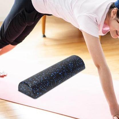 Half Round Foam Roller Neck Gym 18inch Length Muscle Roller Half Roller Foam, Massage Column Roller, Exercise Foam Roller for Yoga, Pilates & Stretching
