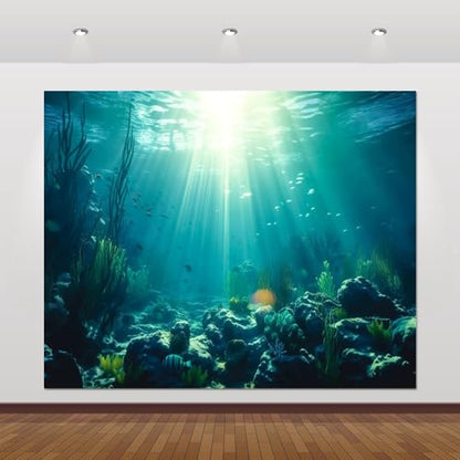 Under The Sea Backdrop 10x8ft Seabed Underwater World Ocean Photography Background Under The Sea Birthday Party Banner Decorations Photoshoot