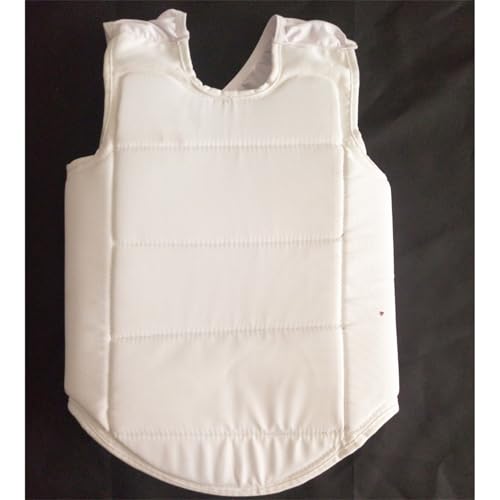 Karate Chest Protector, MMA Combat Training Boxing Taekwondo Abdomen Protective Sparring Gear Muay Thai Kickboxing - color: White, size: X-Small