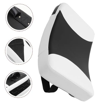 Kick Pad Curved Taekwondo Training Shield Absorption for Kickboxing and Martial Arts Suitable for All Ages Black and White Small
