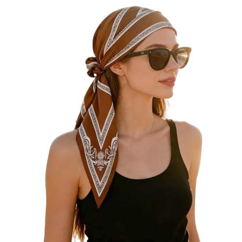 Head Scarf Triangular Scarf Belt Wrap Hairscarf Fashion Scarves Hair Wrapping Scarfs Night Sleeping Headscarf B05 - color: B052