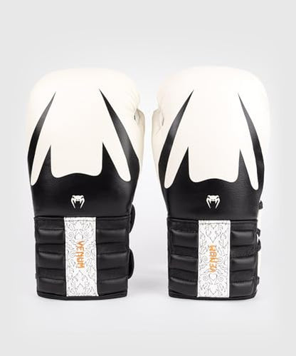Venum Reverso Boxing Gloves - color: Snow White/Black, size: 14oz