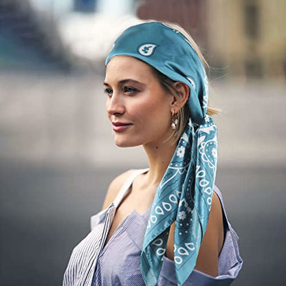 vimate 35" Square Silk Like Head Scarf - Women's Fashion Satin Scarf Bandana for Hair Wrapping at Night. - color: G#. Style--67