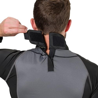 Shock Doctor Youth Boys Compression Shirt with Neckguard for Hockey. Long Sleeves with Integrated Neck Guard. for Youth Boys - size: Large