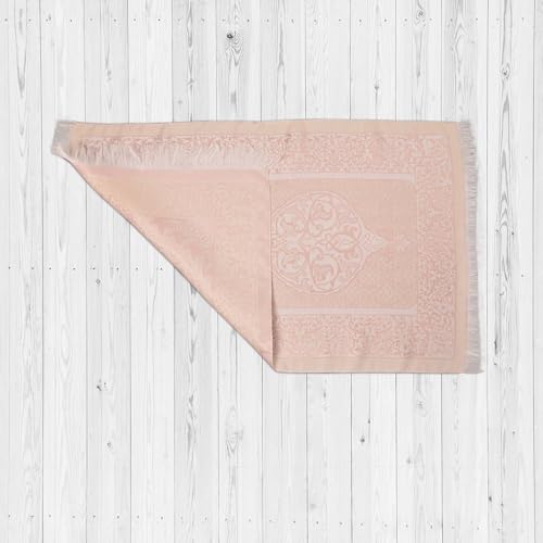 BABY SHOWER CHOCOLATE Muslim Prayer Rug with Prayer Beads and Portable Bag, Islamic Prayer Gift Set for Women and Men Premium Prayer Rug, Travel Prayer Mat (Pink) - color: Pink